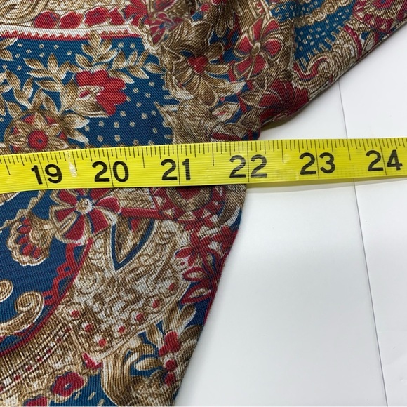 Pendleton VNT Country Sophisticates Floral Blouse W 14 Brown Maroon Blue USA - Picture 10 of 16